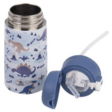 Oasis Double WallInsulated Kids Drink Bottle Stainless Steel 400ml Dinosaur Land