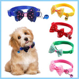 6PK Bow Tie Cat Dog Kitten Collar with Breakaway Safety Release Buckle 19-32cm