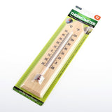 2PK Garden Greens Thermometer Wooden Accurate Weatherproof 21.5 x 4.5cm