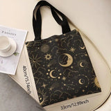 Sun And Moon Printed Tote Bag Lightweight Yoga Pilates Shoulder Bag Meditation
