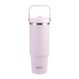 Oasis Stainless Steel VoyagerTumbler with Handle 900ml Drink Cup - Pink Limonade