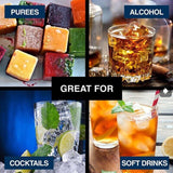 2PCE Ice Cube Tray With Lid Top Cover Easy To Pour Section 14 Cubes Assorted