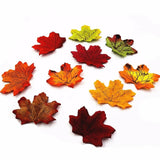 50 Pcs Artificial Fall Silk Leaves Wedding Autumn Maple Leaf Party Decor