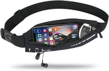 Slim Running Belt Fanny Women Men Phone Holder Runners Pouch Waist Belt Black
