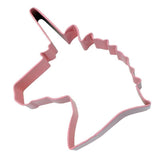 2PK Unicorn Head Cookie Cutter Biscuit Cookie Dough Gingerbread Pink 12cm