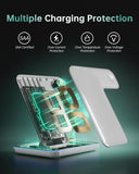 3 in 1 Wireless Charger 15W Fast Charging Station iPhone Samsung Galaxy - White
