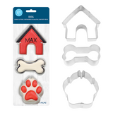 Set 3 Cutter Dog Cookie Biscuit Dough Stainless Steel R&M