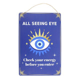 All Seeing Eye Metal Sign Home Signs Hanging Sign Wall Decor protection