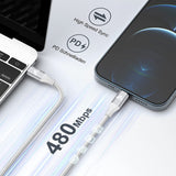 USB C to Lightning Cable 0.3M 2Pack Short iPhone Charger Cable Apple MFi iPhone