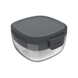 Bentgo All-In-One Glass Salad Container To Go Dressing Lunch Box Set Dark Grey
