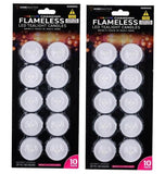 20pk Flameless Candles LED Colour Changing Tealight Decor Led Tealight Candles