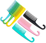 2x Hair Comb Large Wide Tooth Comb Shower Curl Wet Bathroom Antistatic Assorted