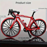 Bicycle Simulation Alloy Model Ornament Mini Bicycle Toy Gift Mountain Bike Red