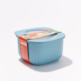 4 Pieces Square Nested Food Storage Set Freezer Safe Multicolour Lunch Box