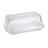 Kitchenworks Glass Butter Dish Thick Durable Glass Premium Dishwasher Safe