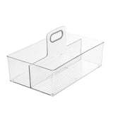 1PK Boxsweden Crystal 35x22cm Caddy 2 Compartment Storage Organiser Holder Clear