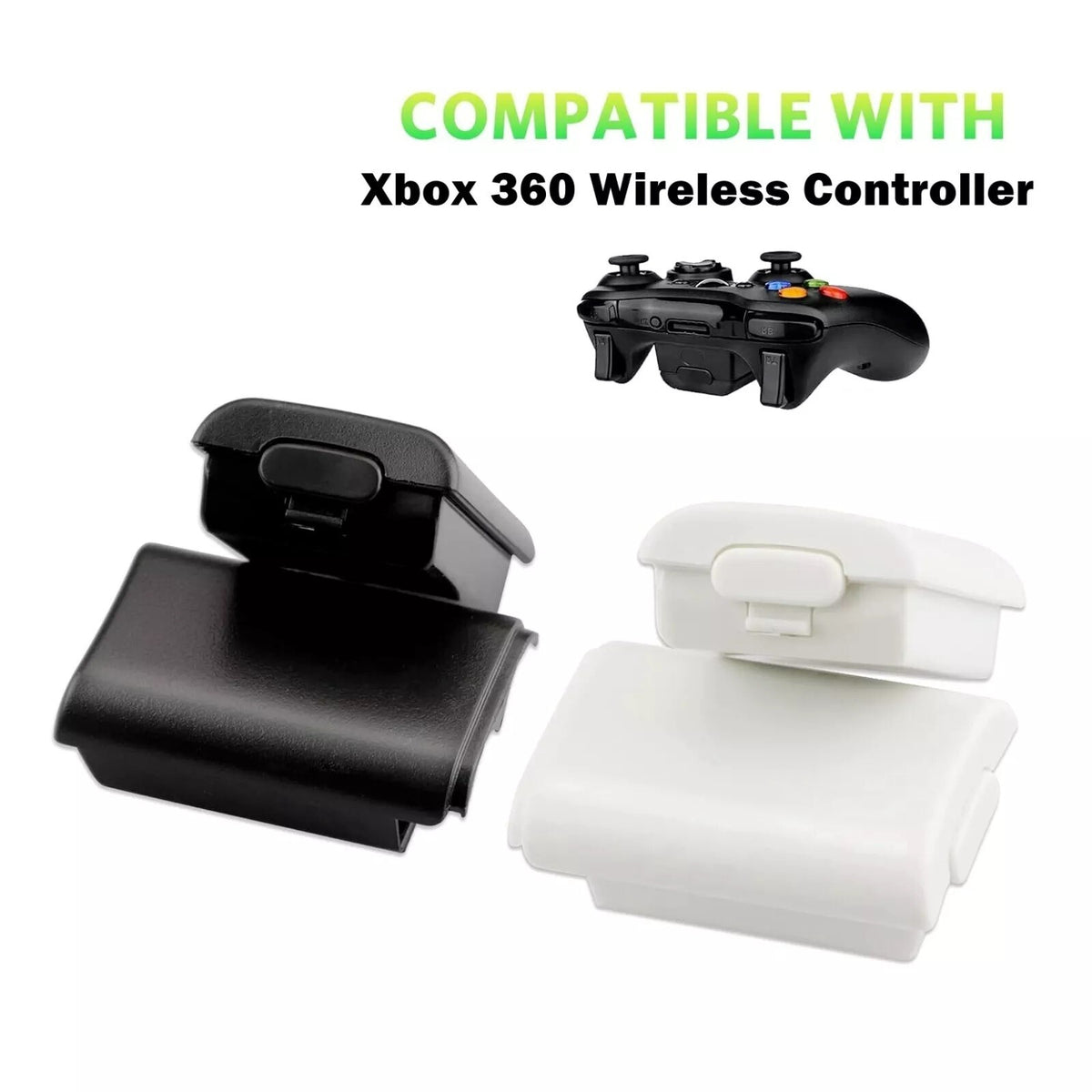 Replacement Black Battery Cover For Microsoft Xbox 360 Controller – 3Z