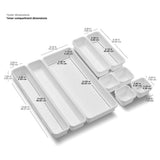 MadeSmart Interlocking 9 Piece Large Bin Pack Multi Purpose Storage White