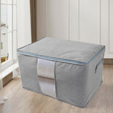 4X Large Clothes Quilt Blanket Storage Bag Fabric Home Organizer Zipper Box Bags - 4X Grey