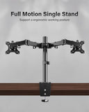 Dual Monitor Stand VESA Monitor Arm Double Monitor Mount Height Adjustable 2 LCD