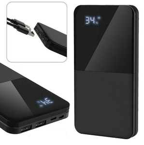 50000mAh Portable Power Bank Charger With LCD 2USB External Battery Pack