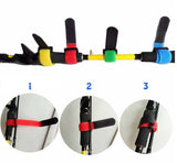 12x Fishing Rod Tie Strap Tackle Wrap Band Pole Holder Fastener Fish Accessory