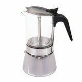 Casa Barista 3-Cup Glass Top Stainless Steel Capri Espresso Maker