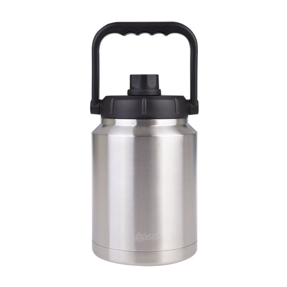 Oasis 2.1L Double Walled Insulated Mini Jug w/ Carry Handle - Silver