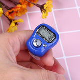 2pcs Digital LCD Electronic Golf Finger Hand Ring Row Counter Tally - Blue