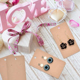 200pcs Earring Cards Jewellery Cardboard Paper Jewelry Display 9x5cm - BLACK