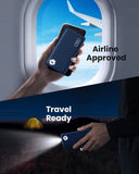 Power Bank Slimmest 10000Mah USB C Portable Charger Triple 3A High-Speed Blue