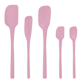 5 Piece Set Silicone Spatula Spoon Spoonula Tovolo Flex Core - Pink Sorbet