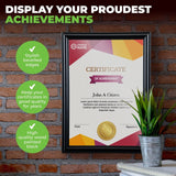 4PCE Document & Certificate Frame A4 Matte Black Bevel Edges Home Master