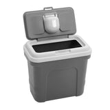 Paws & Claws Pet Dry Food Storer W/Scoop Bin Storage Container 49.5cm 30L  Grey