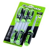 Taipan 6PCE Screwdriver Set Magnetic Tips Chrome Steel Plated Construction