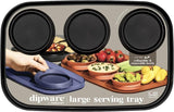 MadeSmart Dipware Large Serving Tray with 3 Bowls 39.4x25.4cm Carbon Black