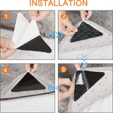 8x Non-Slip Rug Grippers Reusable Washable Carpet Mat Gripper for Anti-Skid