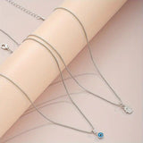 2 Piece/Set Simple Evil Eye Pendant Necklaces Pendant Necklace Jewelry Girls