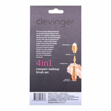2PK Compact Makeup Brush Set 4in1 Cosmetic Portable Make up Clevinger