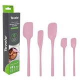 5 Piece Set Silicone Spatula Spoon Spoonula Tovolo Flex Core - Pink Sorbet
