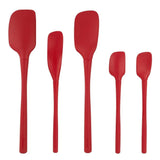5 Piece Set Silicone Spatula Spoon Spoonula Tovolo Flex Core - Red Cayenne
