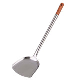 Stainless Steel Wok Spatula D.Line Lightweight Quality Wooden Tip