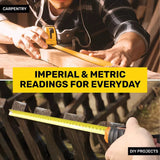 Tape Measure Handy Hardware 7.5M Heavy Duty Measuring Tape 3 Lock Mechanism