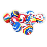 10PK Super Bounce Balls Party Central Playtime Endless Fun Marble Print 2.5cm
