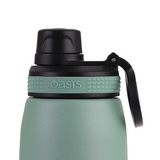 Oasis Stainless Steel Insulated Sports Bottle Screw Cap 780ml Sage Green