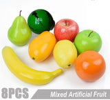 Mixed Artificial Fruit Fake Lifelike Fruits Grape Lemon Apple Market Party Shop