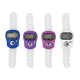 2pcs Digital LCD Electronic Golf Finger Hand Ring Row Counter Tally - White