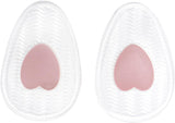 2 Pair Heel Cushion Set Protective Women Girls With Forefoot Pad Clear Silicone