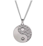 Yin Yang Necklace Taichi Pendant Flower of Life Jewelry