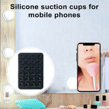 1x Suction Cup Wall Stand Mat Silicone Phone Holder Square Anti-Slip Case PINK